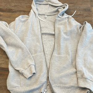 American Apparel Large Ribbed Gray Sweatshirt Vintage Like New Hard to Find!